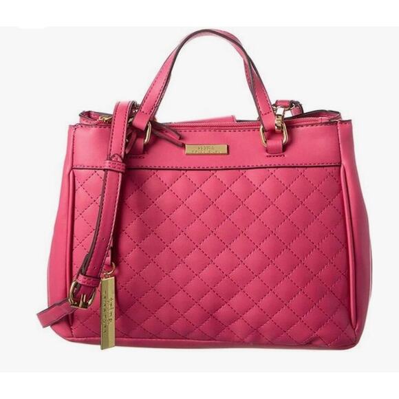 Trina Turk Handbags - Trina Turk Pink Crossbody Bag for Women Fuchsia Pink Quilted Satchel handbag